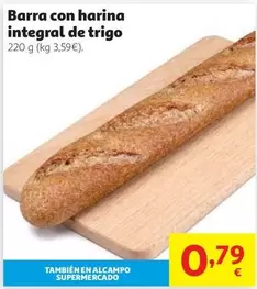 alcampo - Barra Con Harina Integral De Trigo