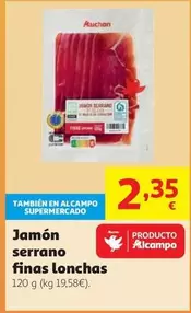 Auchan - Jamón Serrano Finas Lonchas