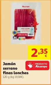 Auchan - Jamón Serrano Finas Lonchas