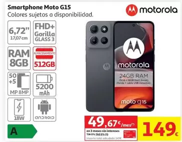 Motorola - Smartphone Moto G15