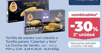 La Cocina De Senén - Tortilla De Patata Con Cebolla O Tortilla Patata
