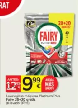 Fairy - Lavavajillas Maquina Platinum Plus 20+20 Gratis