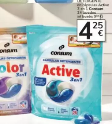 Consum - Detergente En Cápsulas Active 3 En 1