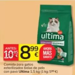 Última - Comida Para Gatos Esterilizados Bolas De Pelo Con Pavo