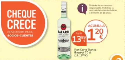 Bacardi - Ron Carta Blanca
