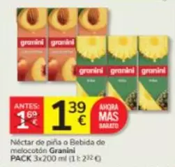 Granini - Néctar De Piña O Bebida De Melocoton