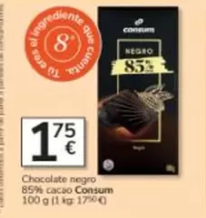 Consum - Chocolate Negro 85% Cacao
