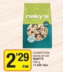 Naky's - Coctail Frutos Secos Sin Sal