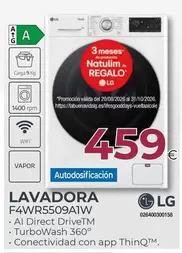 LG - Lavadora F4wr5509aiwa