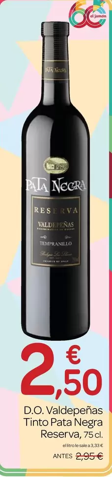 Pata Negra - D.O. Valdepenas Tinto Reserva
