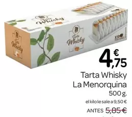 La Menorquina - Tarta Whisky