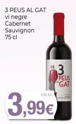3 Peus Al Gat - Vi Negre Cabernet Sauvignon