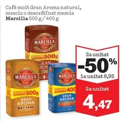 Marcilla - Cafe Molt Gran Aroma Natural, Mescla O Descafeïnat Mescla