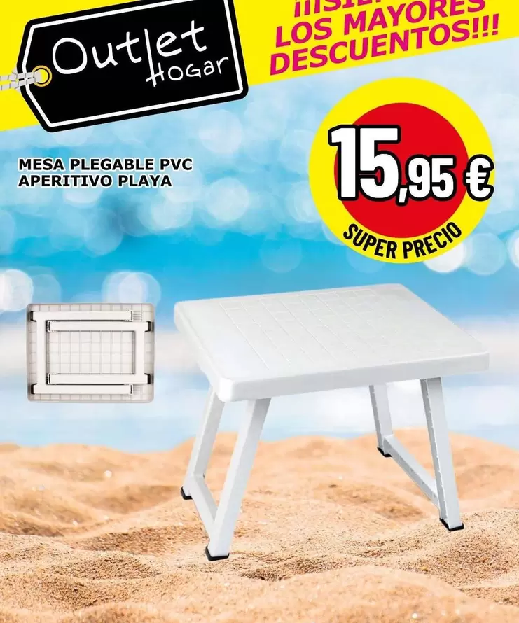 PVC - Mesa Plegable Pvc Aperitivo Playa