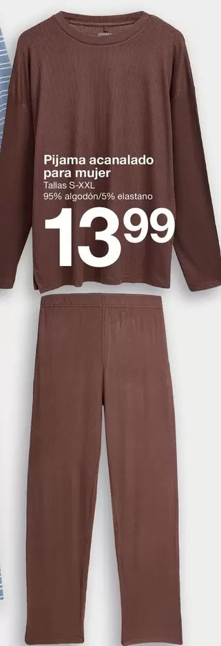 Pijama Acanada Para Mujer