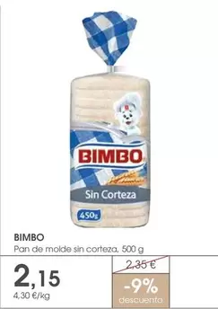 Bimbo - Pan De Molde Sin Corteza