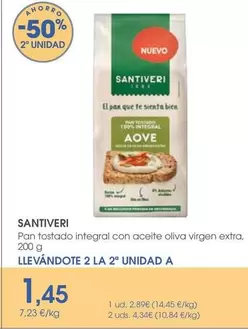Santiveri - Pan Tostado Integral Con Aceite Oliva Virgen Extra