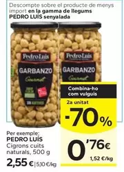 Pedro Luís - Cigrons Cuits Naturals