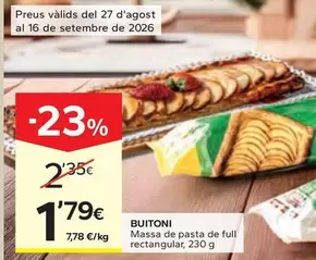 Buitoni - Massa De Pasta De Full Rectangular