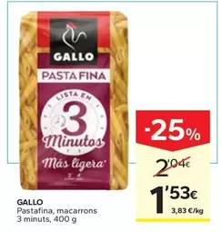 Gallo - Pastafina, Macarrons 3 Minuts