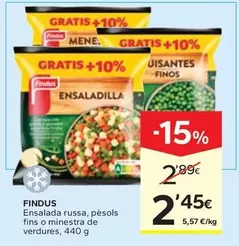 Findus - Ensalada Russa, Pèsols Fins O Minestra De Verdures