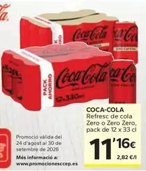 Coca-Cola - Refresc De Cola Zero O Zero Zero