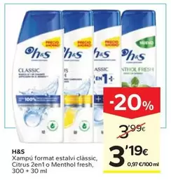 H&s - Xampu Format Estalvi Clàssic