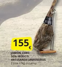 Jamón Cebo 50% Ibérico Artesanos Jamoneros