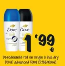 Dove - Desodorante Roll On Origin O Indi Dry Advanced