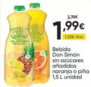 Simon - Bebida Don Sin Azucares Anadidos Naranja O Pina