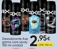 Axe - Desodorante  Gama Core Spray