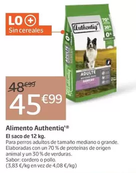origen - Alimento Authentiq
