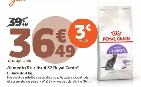 Royal Canin - Alimento Sterilised 37
