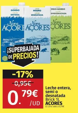 Nova - Leche Entera, Semi O Desnatada
