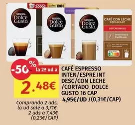 Nescafé - Dolce Gusto Café Espresso Inten/Espre Int Desc/Con Leche/Cortado