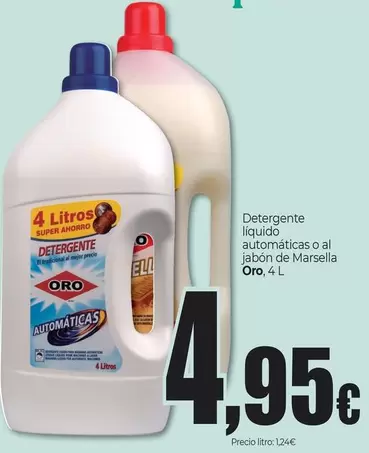 Oro - Detergente Líquido Automaticas O Al Jabon De Marsella