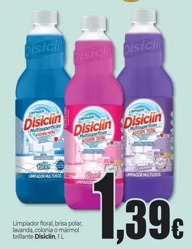 Disiclin - Limpiador Floral, Brisa Polar, Lavanda, Colonia O Marmol Brillante