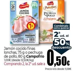 Campofrío - Jamon Cocido Finas Lonchas O Pechuga De Pollo