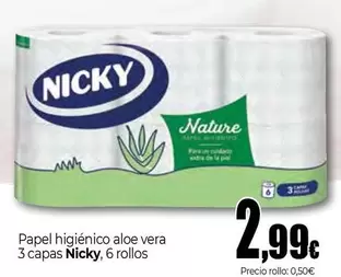 Nicky - Papel Higiénico Aloe Vera