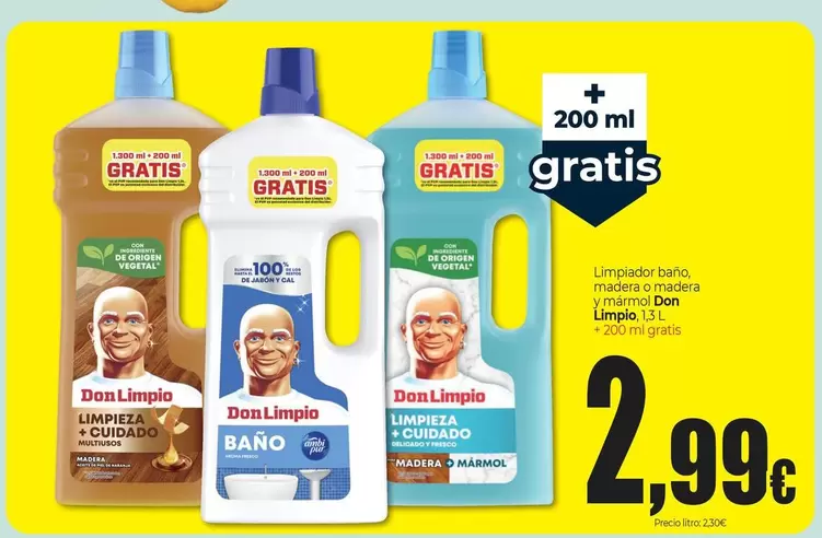 Don Limpio - Limpiador Baño, Madera O Madera Y Mármol