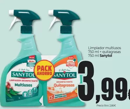 Sanytol - Limpiador Multiusos + Quitagrasas
