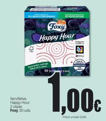Foxy - Servilletas Happy Hour 2 Capas