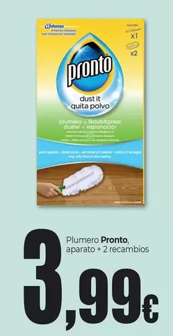 Pronto - Plumero Aparato + 2 Recambios