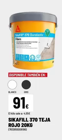 Blanco - Sikafill 370 Teja Rojo 20kg