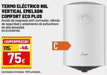 vertical - Termo Electrico 80l Vertical Comfort Eco Plus