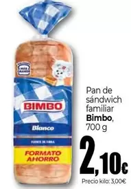 Bimbo - Pan De Sandwich Familiar