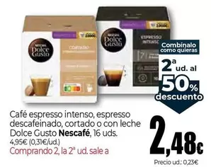 Nescafé - Cafe Espresso Intenso, Espresso Descafeinado, Cortado O Con Leche Dolce Gusto