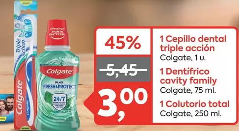 Colgate - Dentifricio 1 Dentifricio CAVITY FAMILY 1 Colutorio Total