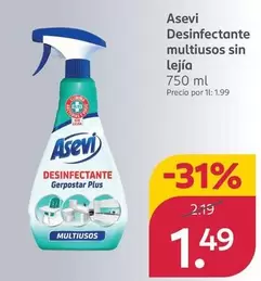 Asevi - Desinfectante Multiusos Sin Lejia