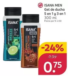 Isana - Men Gel De Ducha 5 En 1 Y 3 En 1